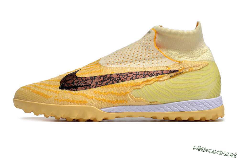 Unisex Nike Phantom GX Elite DF Link TF Football Shoes - Yellow/Black/Brown 0