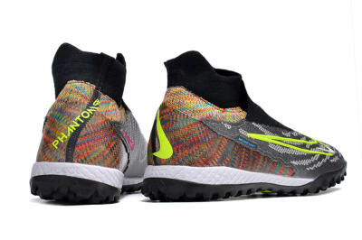 Unisex Nike Phantom GX Elite TF Football Shoes - Grey/Green/Black/Rainbow