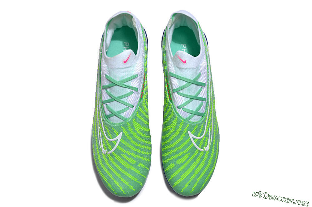Unisex Nike Phantom GX Elite FG Football Boots - Green/White/Blue 4