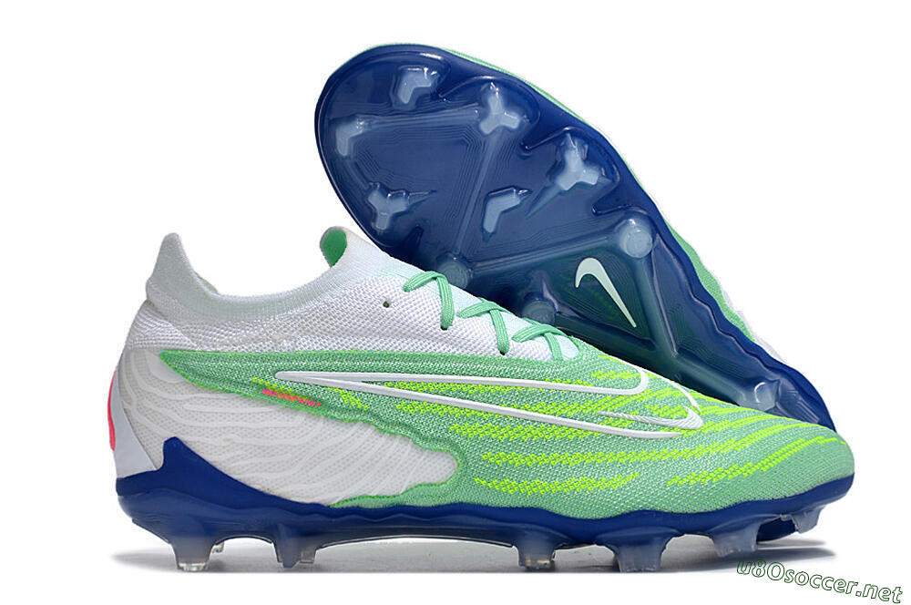 Unisex Nike Phantom GX Elite FG Football Boots - Green/White/Blue 2