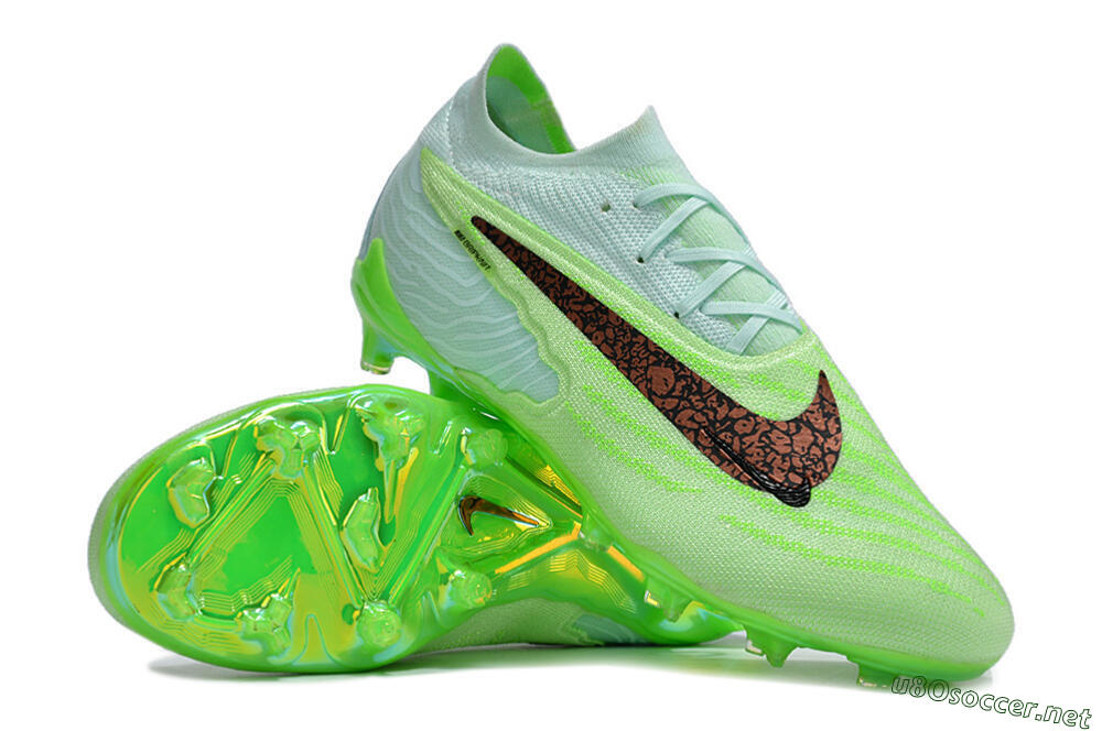 Unisex Nike Phantom GX Elite FG Football Boots - Green/Black/Gold 3