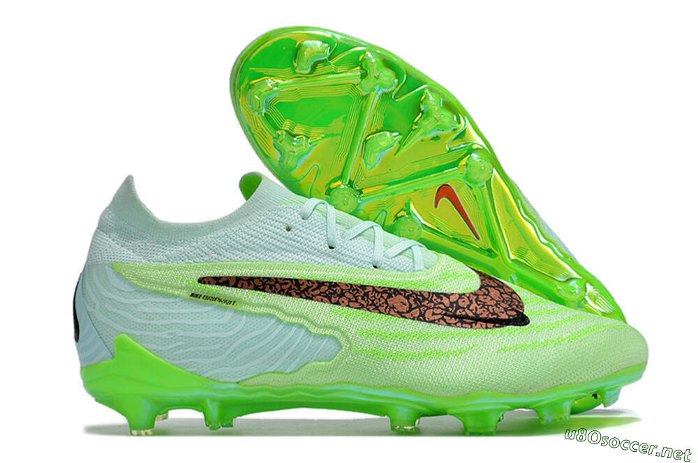 Unisex Nike Phantom GX Elite FG Football Boots - Green/Black/Gold 2