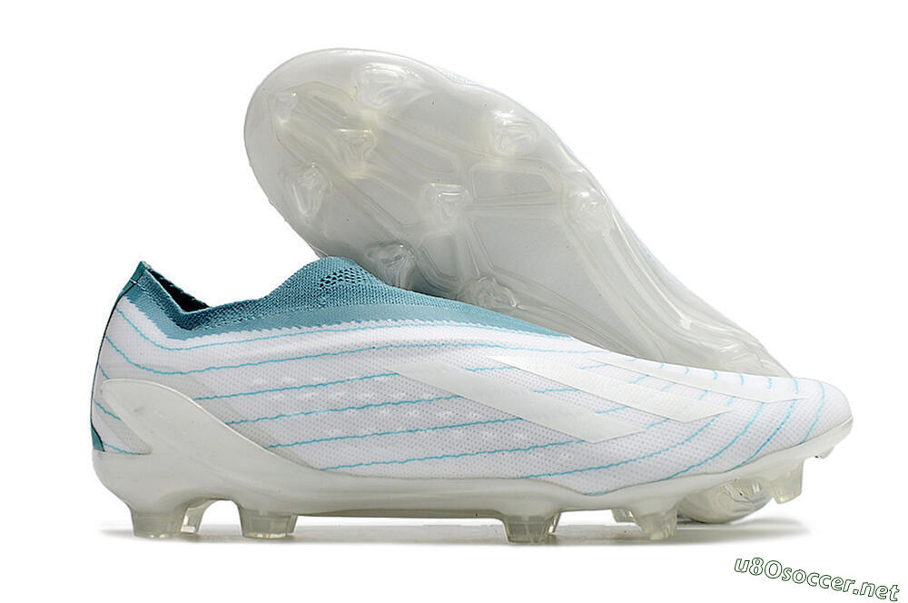 Men's Adidas X Speedportal+ FG Football Boots - White/Blue 2