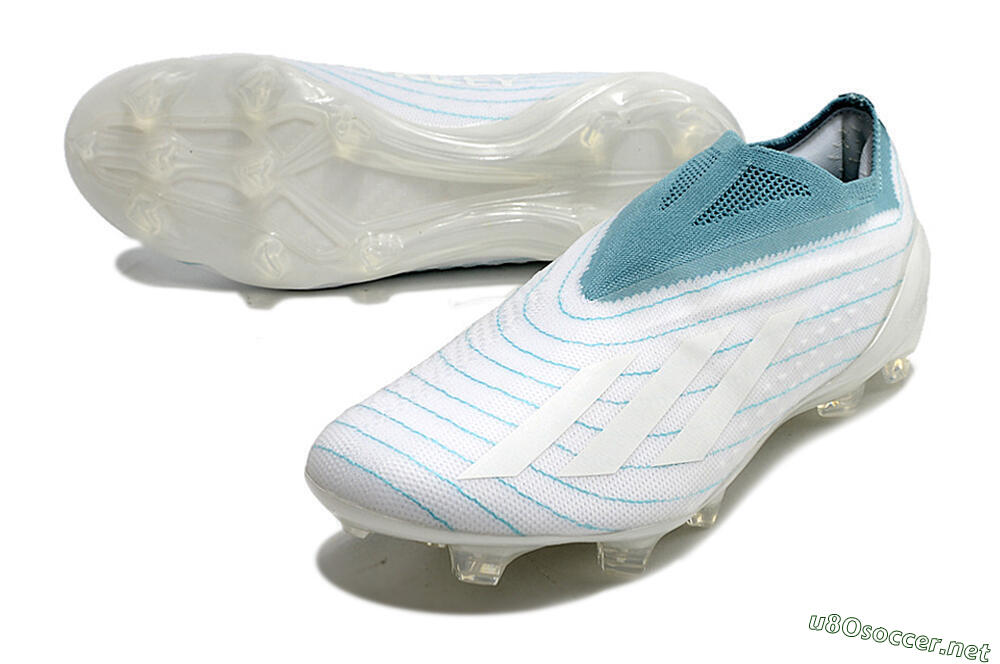 Men's Adidas X Speedportal+ FG Football Boots - White/Blue 3