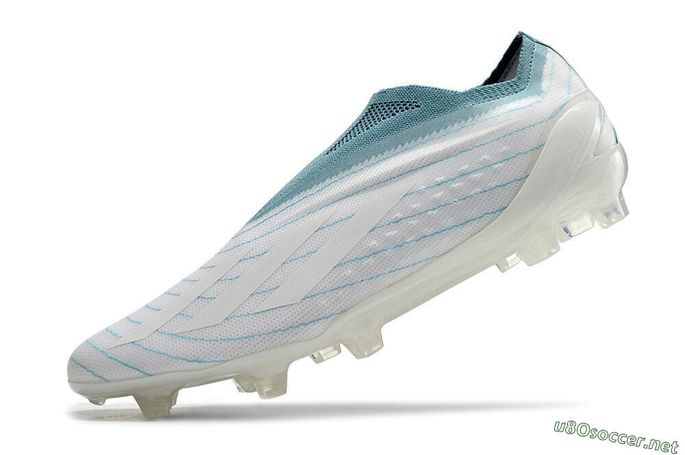 Men's Adidas X Speedportal+ FG Football Boots - White/Blue 5