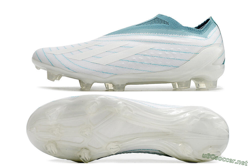 Men's Adidas X Speedportal+ FG Football Boots - White/Blue 1
