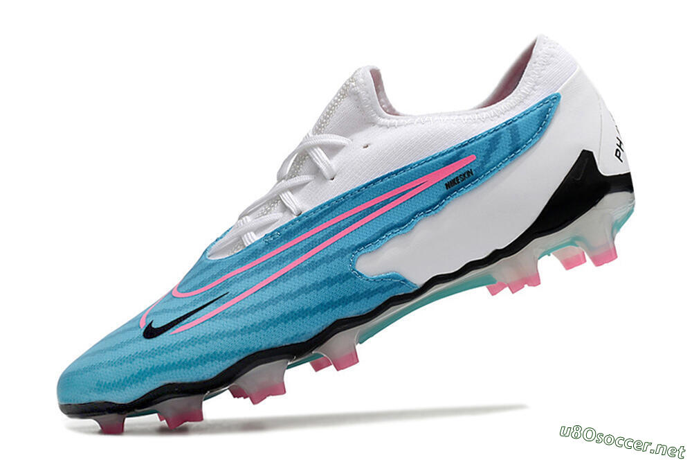 Unisex Nike Phantom GX Academy FG Football Boots - Blue/White/Pink 7
