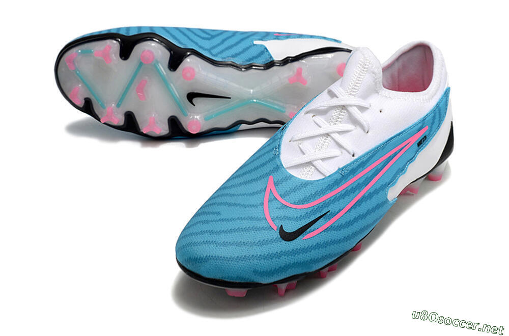 Unisex Nike Phantom GX Academy FG Football Boots - Blue/White/Pink 3