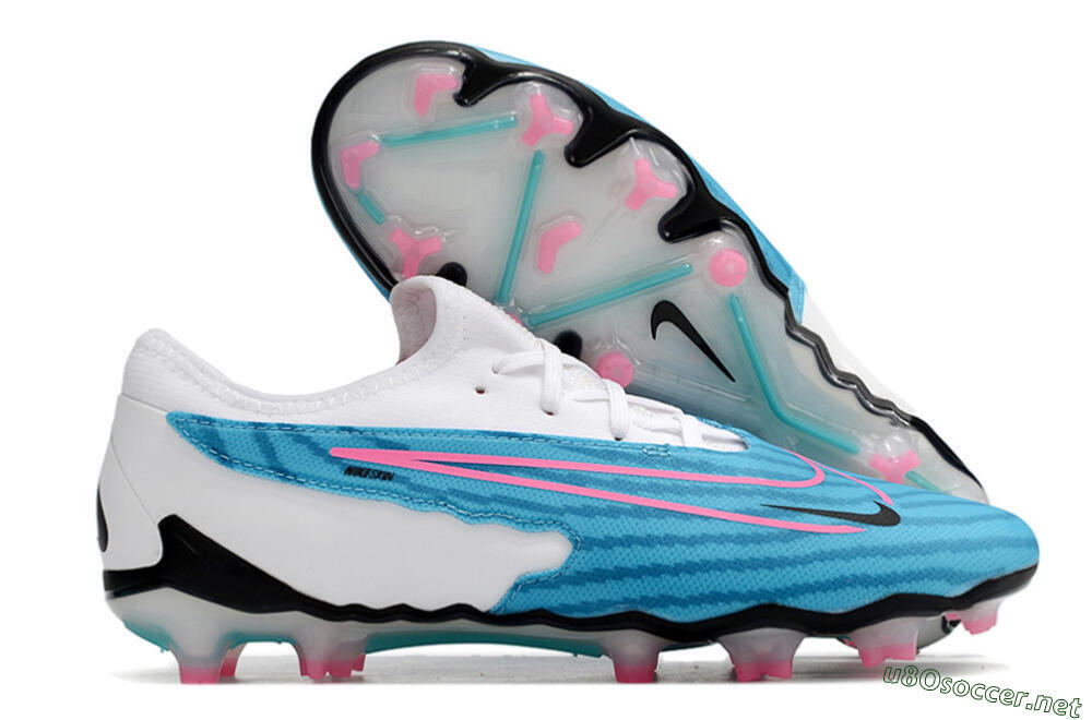 Unisex Nike Phantom GX Academy FG Football Boots - Blue/White/Pink 2