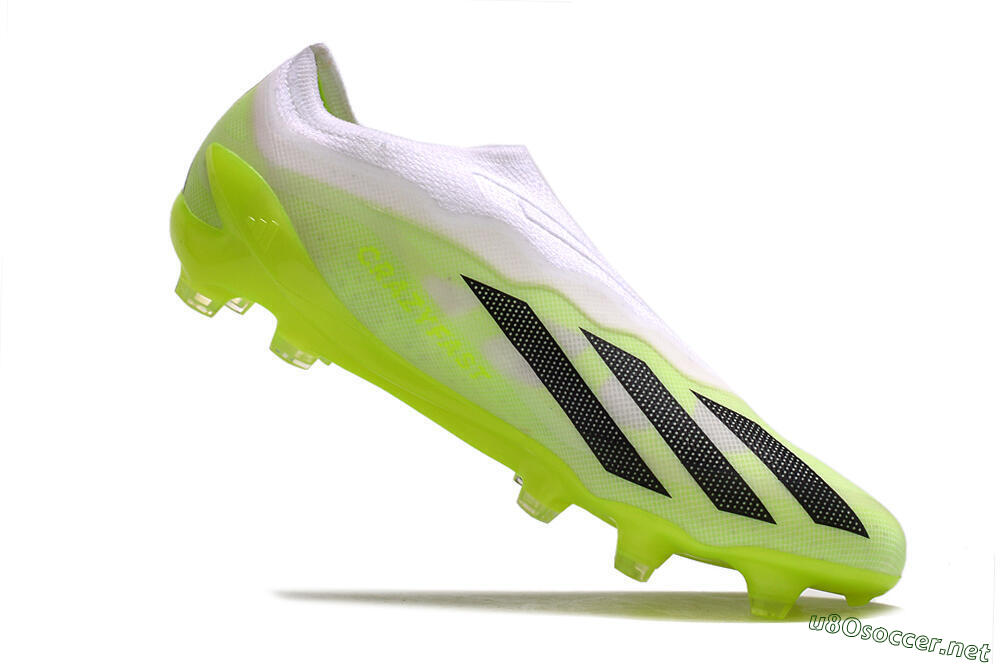 Men's Adidas X Crazyfast.1 LL FG Football Boots - Green/Black/White 4