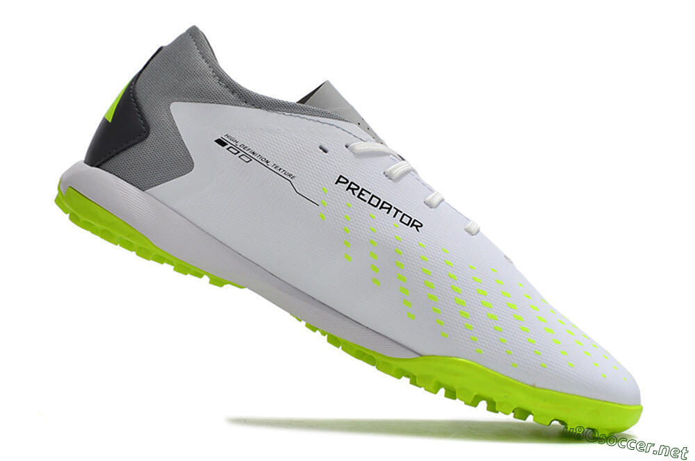 Men's Adidas Predator Accuracy.3 TF Football Shoes - White/Black/Green/Grey 4