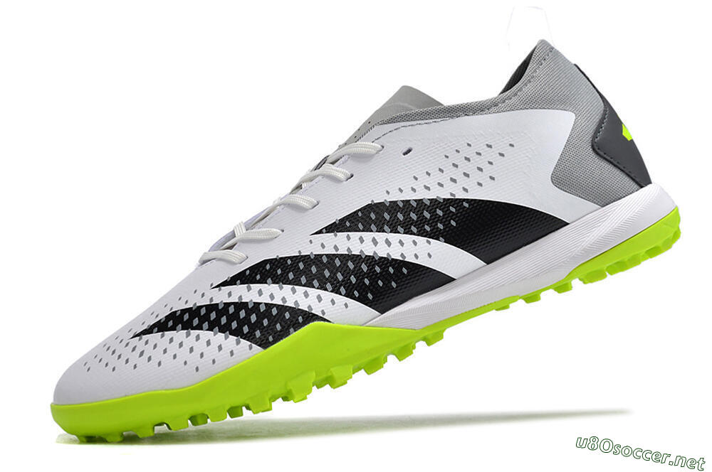 Men's Adidas Predator Accuracy.3 TF Football Shoes - White/Black/Green/Grey 5