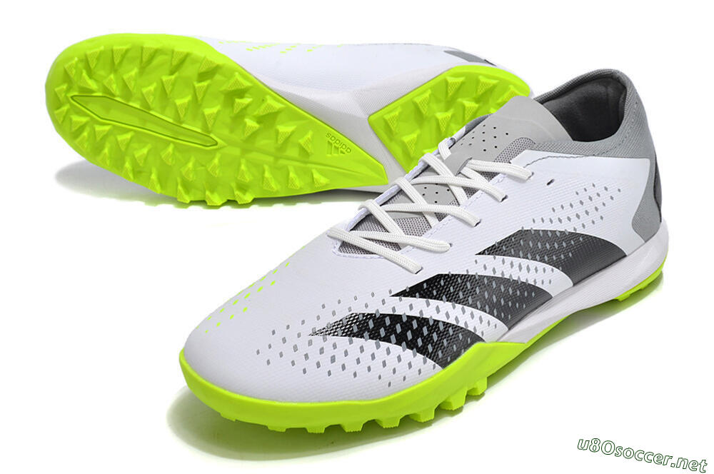 Men's Adidas Predator Accuracy.3 TF Football Shoes - White/Black/Green/Grey 3
