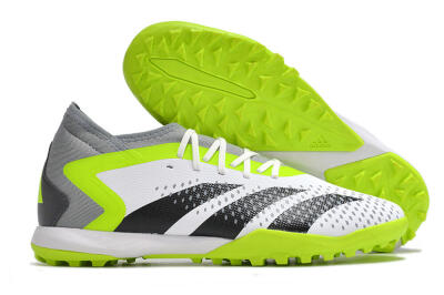 Men's Adidas Predator Accuracy.3 TF Football Shoes - White/Black/Green/Grey