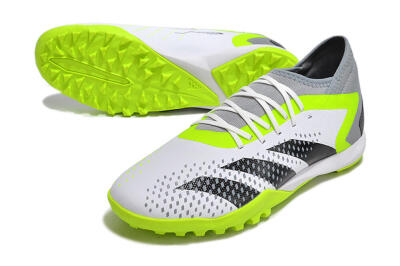 Men's Adidas Predator Accuracy.3 TF Football Shoes - White/Black/Green/Grey