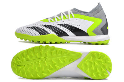 Men's Adidas Predator Accuracy.3 TF Football Shoes - White/Black/Green/Grey