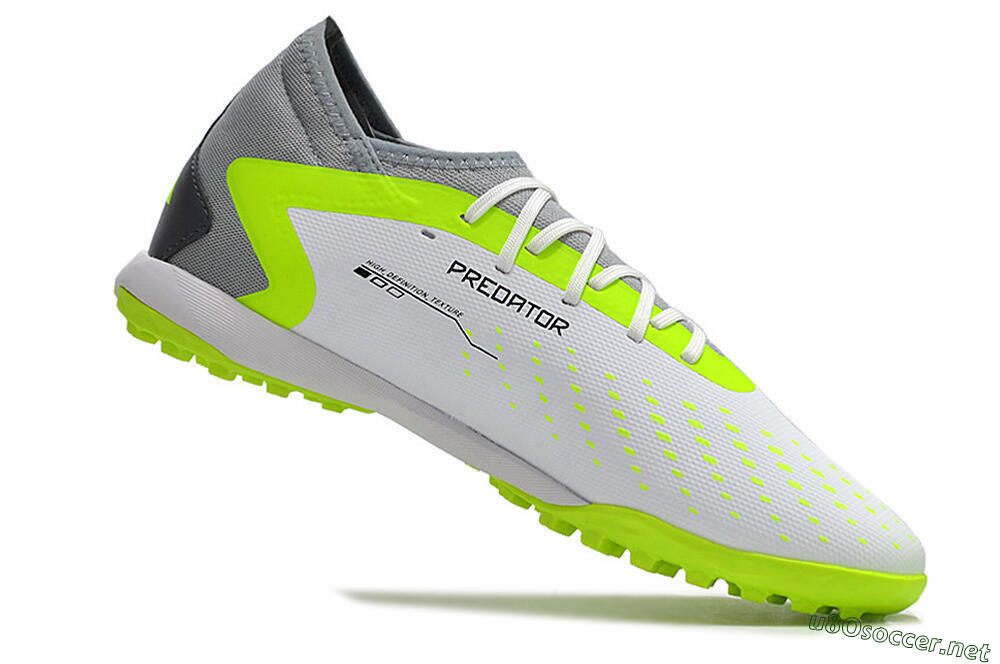 Men's Adidas Predator Accuracy.3 TF Football Shoes - White/Black/Green/Grey 4