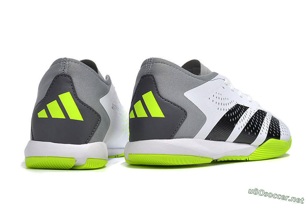 Men's Adidas Predator Accuracy.3 IC Football Shoes - White/Black/Green/Grey 6