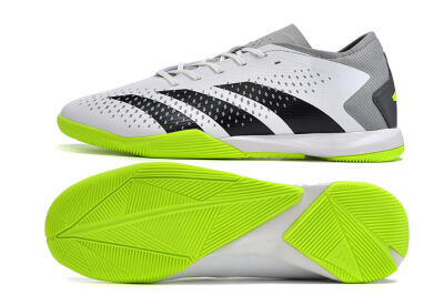 Men's Adidas Predator Accuracy.3 IC Football Shoes - White/Black/Green/Grey