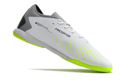 Men's Adidas Predator Accuracy.3 IC Football Shoes - White/Black/Green/Grey