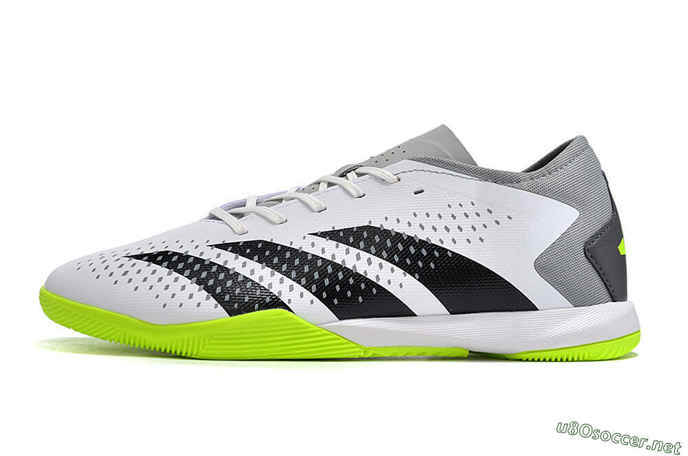 Men's Adidas Predator Accuracy.3 IC Football Shoes - White/Black/Green/Grey 0