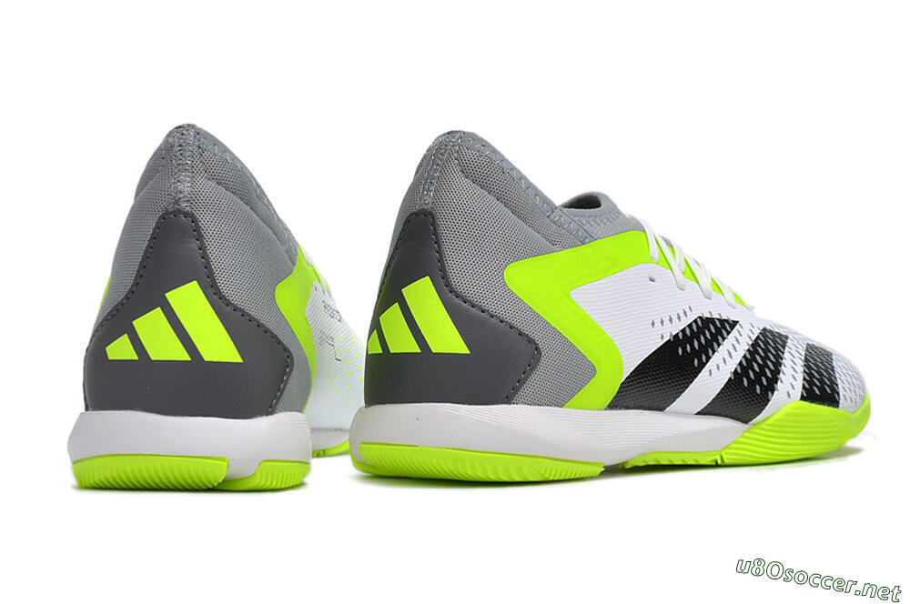 Men's Adidas Predator Accuracy.1 IC Football Shoes - White/Black/Green/Grey 6