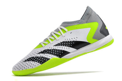 Men's Adidas Predator Accuracy.1 IC Football Shoes - White/Black/Green/Grey