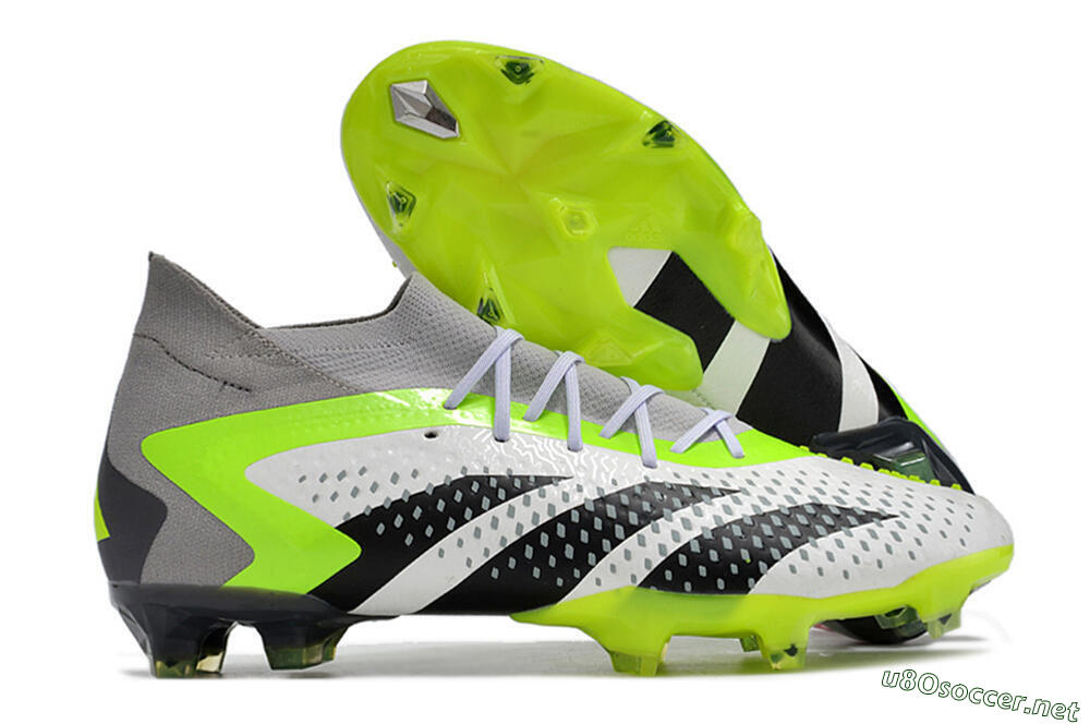 Men's Adidas Predator Accuracy.1 FG Football Boots - White/Black/Green/Grey 2