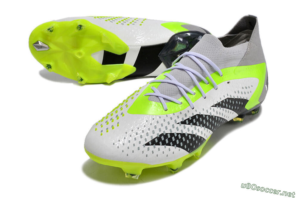 Men's Adidas Predator Accuracy.1 FG Football Boots - White/Black/Green/Grey 3