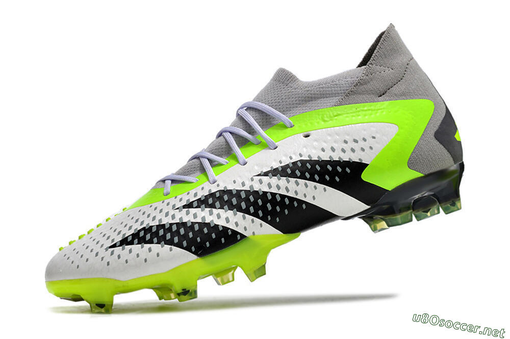 Men's Adidas Predator Accuracy.1 FG Football Boots - White/Black/Green/Grey 5
