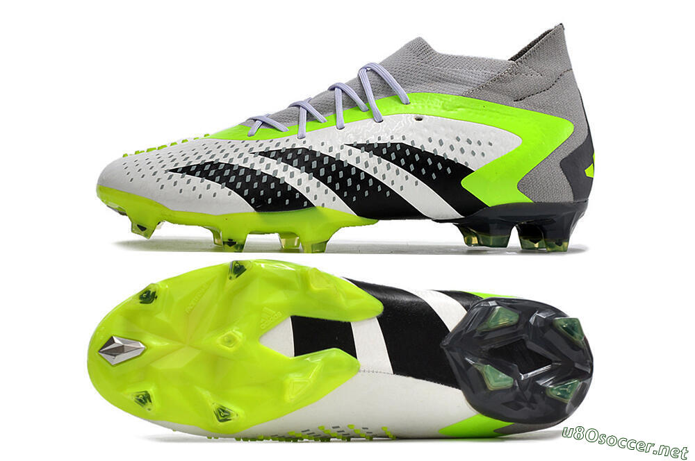 Men's Adidas Predator Accuracy.1 FG Football Boots - White/Black/Green/Grey 1