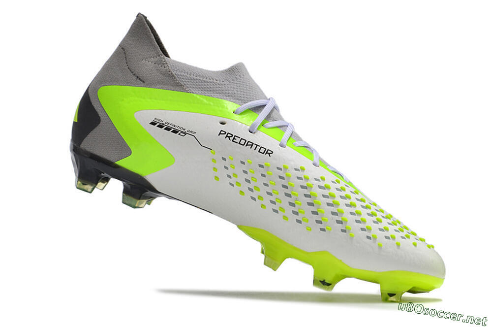 Men's Adidas Predator Accuracy.1 FG Football Boots - White/Black/Green/Grey 4