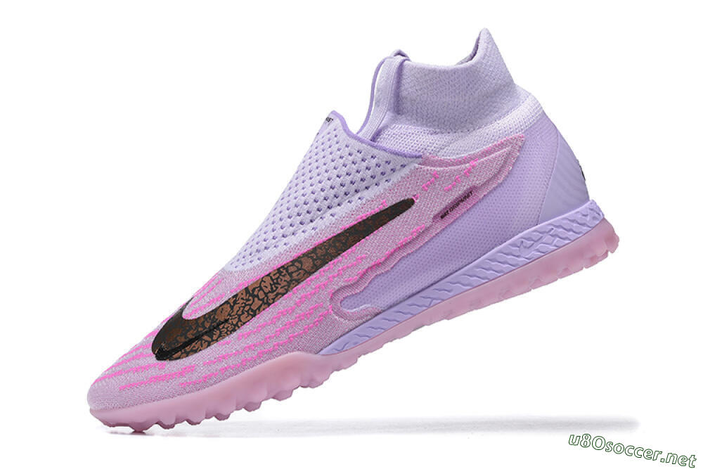 Men's Nike Phantom GX Elite DF TF Football Shoes - Purple/Pink/Black 7