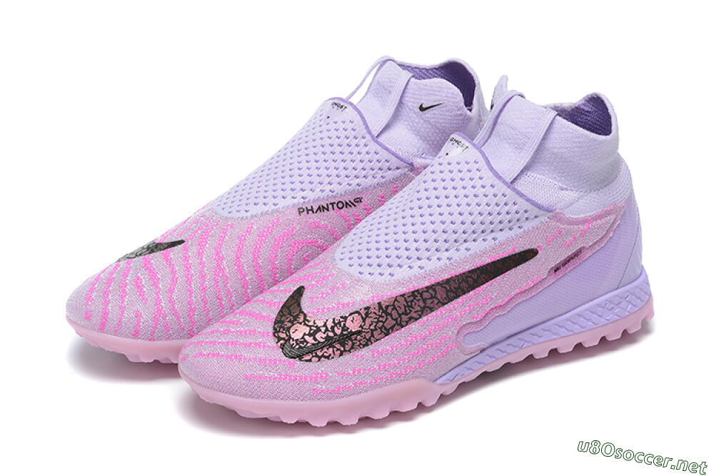 Men's Nike Phantom GX Elite DF TF Football Shoes - Purple/Pink/Black 9