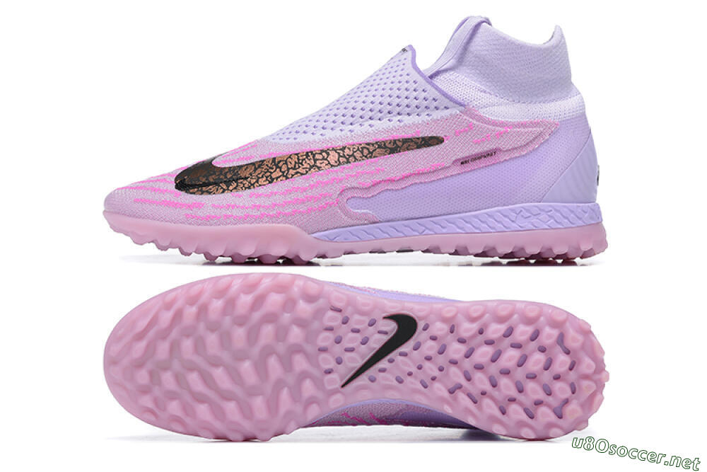 Men's Nike Phantom GX Elite DF TF Football Shoes - Purple/Pink/Black 1