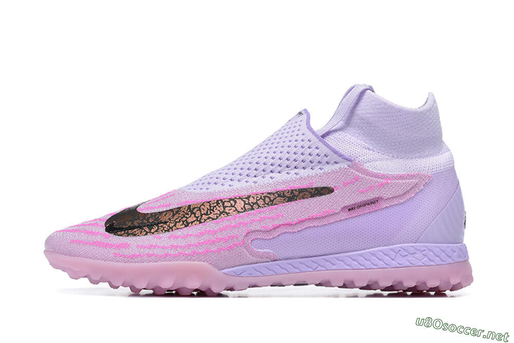 Men's Nike Phantom GX Elite DF TF Football Shoes - Purple/Pink/Black 0