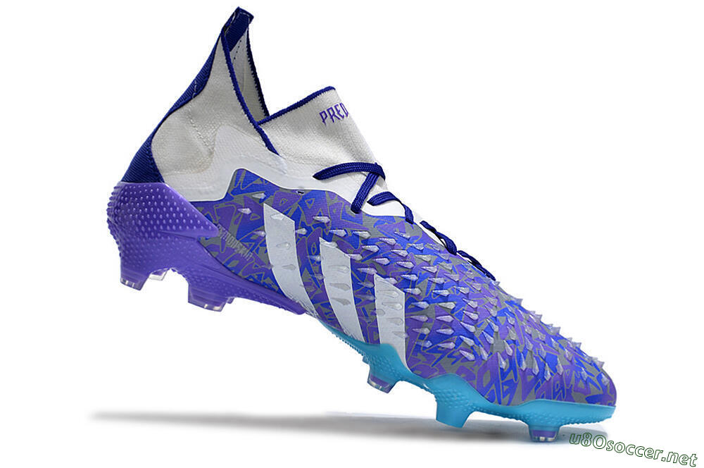 Men's Adidas Predator Freak.1 FG Football Boots - Purple/White/Blue 4