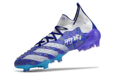 Men's Adidas Predator Freak.1 FG Football Boots - Purple/White/Blue