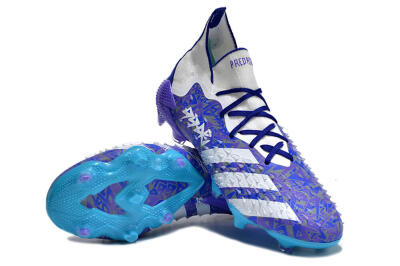 Men's Adidas Predator Freak.1 FG Football Boots - Purple/White/Blue