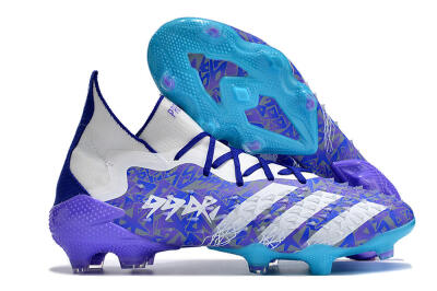 Men's Adidas Predator Freak.1 FG Football Boots - Purple/White/Blue
