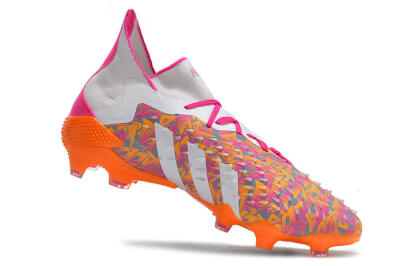 Men's Adidas Predator Freak.1 FG Football Boots - White/Pink/Orange