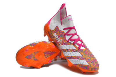 Men's Adidas Predator Freak.1 FG Football Boots - White/Pink/Orange