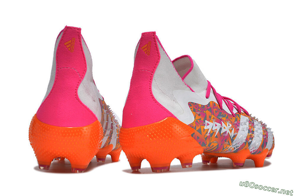 Men's Adidas Predator Freak.1 FG Football Boots - White/Pink/Orange 6
