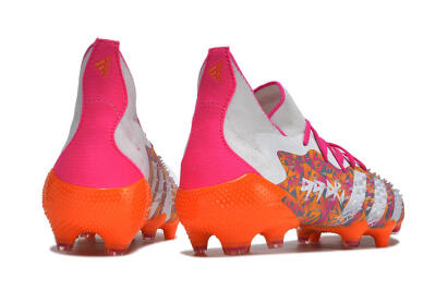 Men's Adidas Predator Freak.1 FG Football Boots - White/Pink/Orange