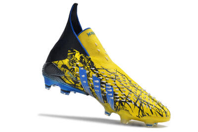 Men's Adidas Predator Freak+ FG Football Boots - Yellow/Blue/Black