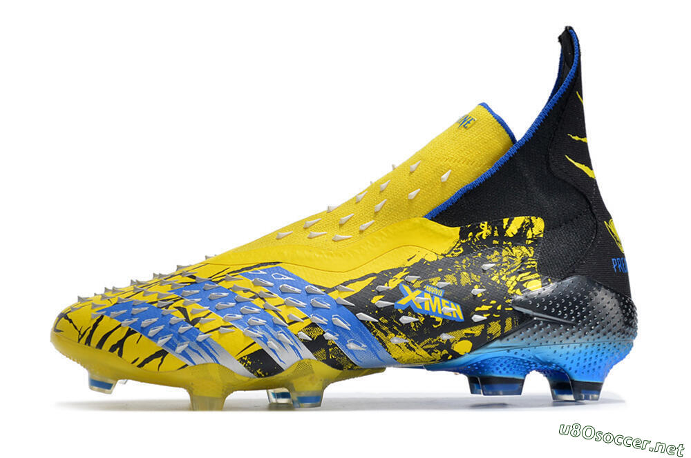 Men's Adidas Predator Freak+ FG Football Boots - Yellow/Blue/Black 0