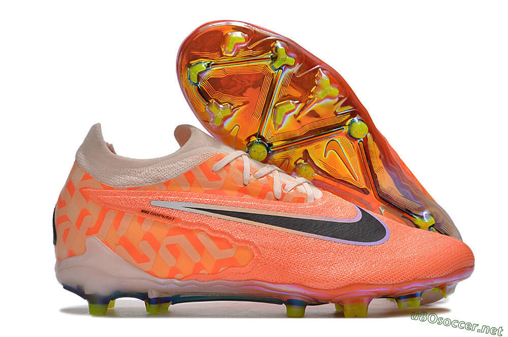 Unisex Nike Phantom GX Elite FG Football Boots - Orange/Black/Purple 2