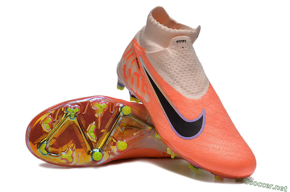 Unisex Nike Phantom GX DF Elite FG Football Boots - Orange/Black/Purple 3