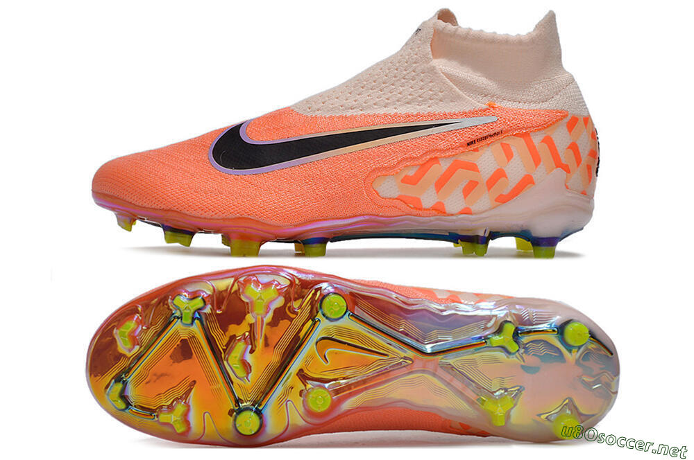 Unisex Nike Phantom GX DF Elite FG Football Boots - Orange/Black/Purple 1