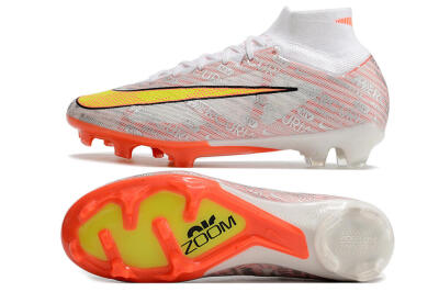 Unisex Nike Air Zoom Mercurial Superfly 9 Elite FG Football Boots - White/Orange/Sliver